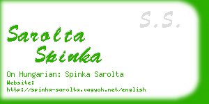 sarolta spinka business card